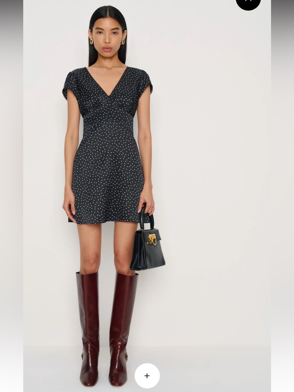 NWT Reformation NAVY SELENE AMELIA SILK MINI DRESS Size 6